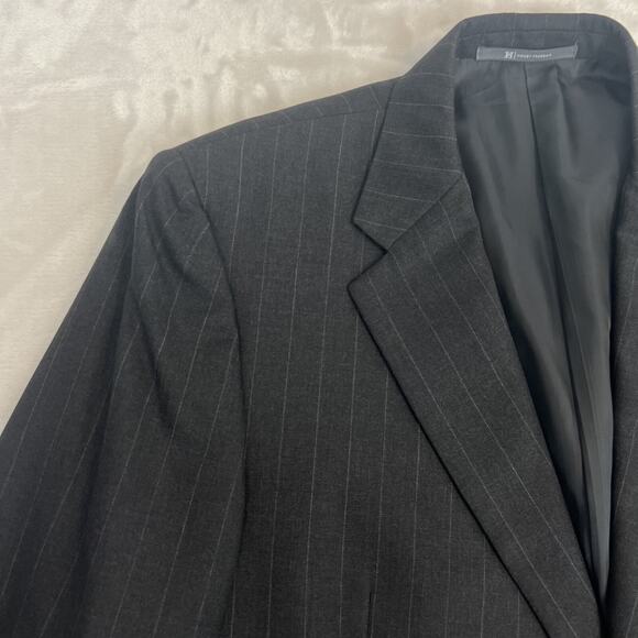 Hickey Freeman Loro Piana Sport Coat Mens 44L Pinstripe Tasmanian Super 130s